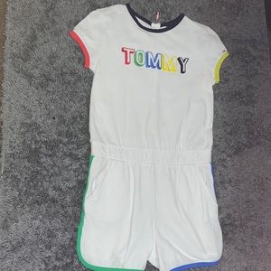 White-multi color Tommy Hilfiger romper